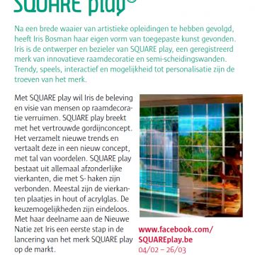 SQUARE play artikel in folder Stad Antwerpen over De Nieuwe Natie